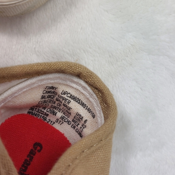 GARANIMALS TODDLER BOYS TAN BROWN NEUTRAL SLIDE ON SLIP ON CANVAS SHOES SIZE 6 - Picture 3 of 10